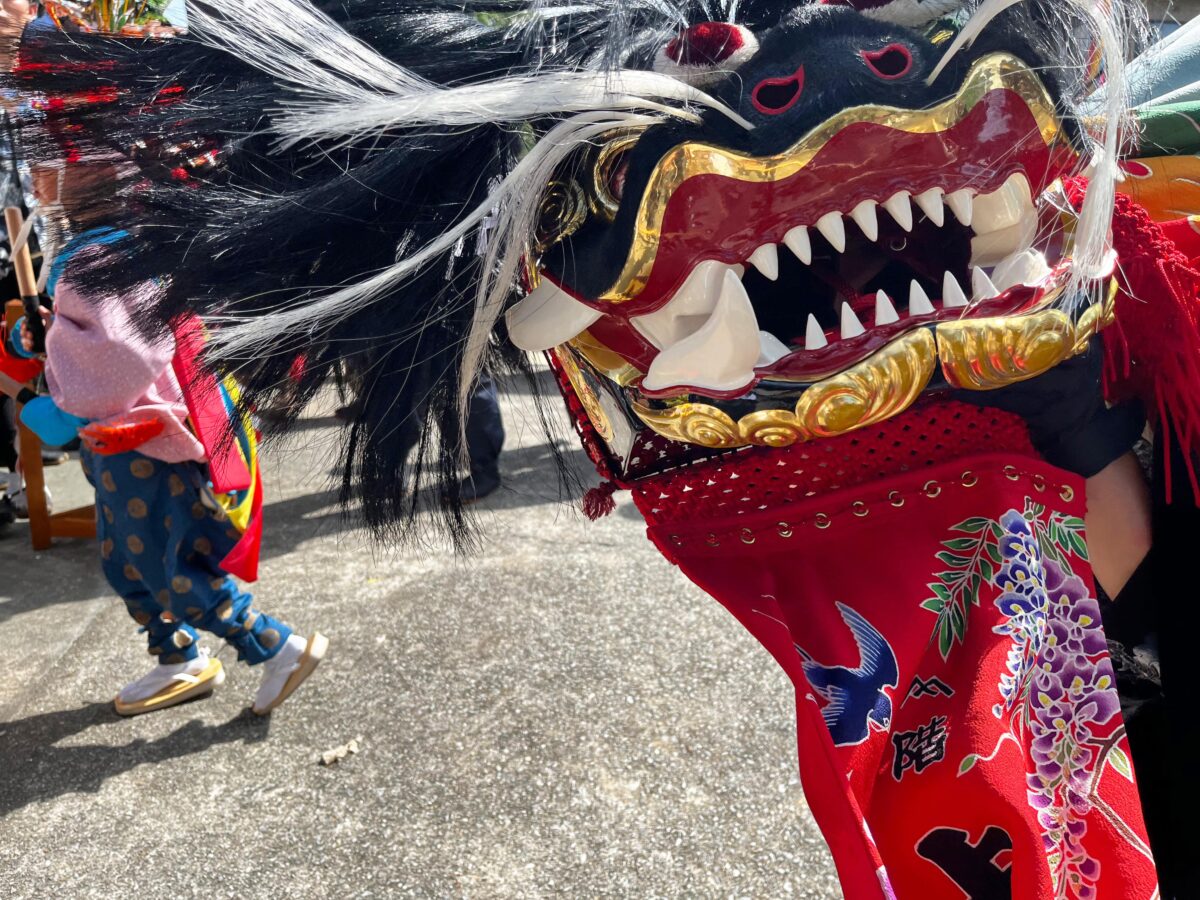 2024年 多度津町山階・春日神社 秋季例大祭 傘揃え 上小原獅子組
