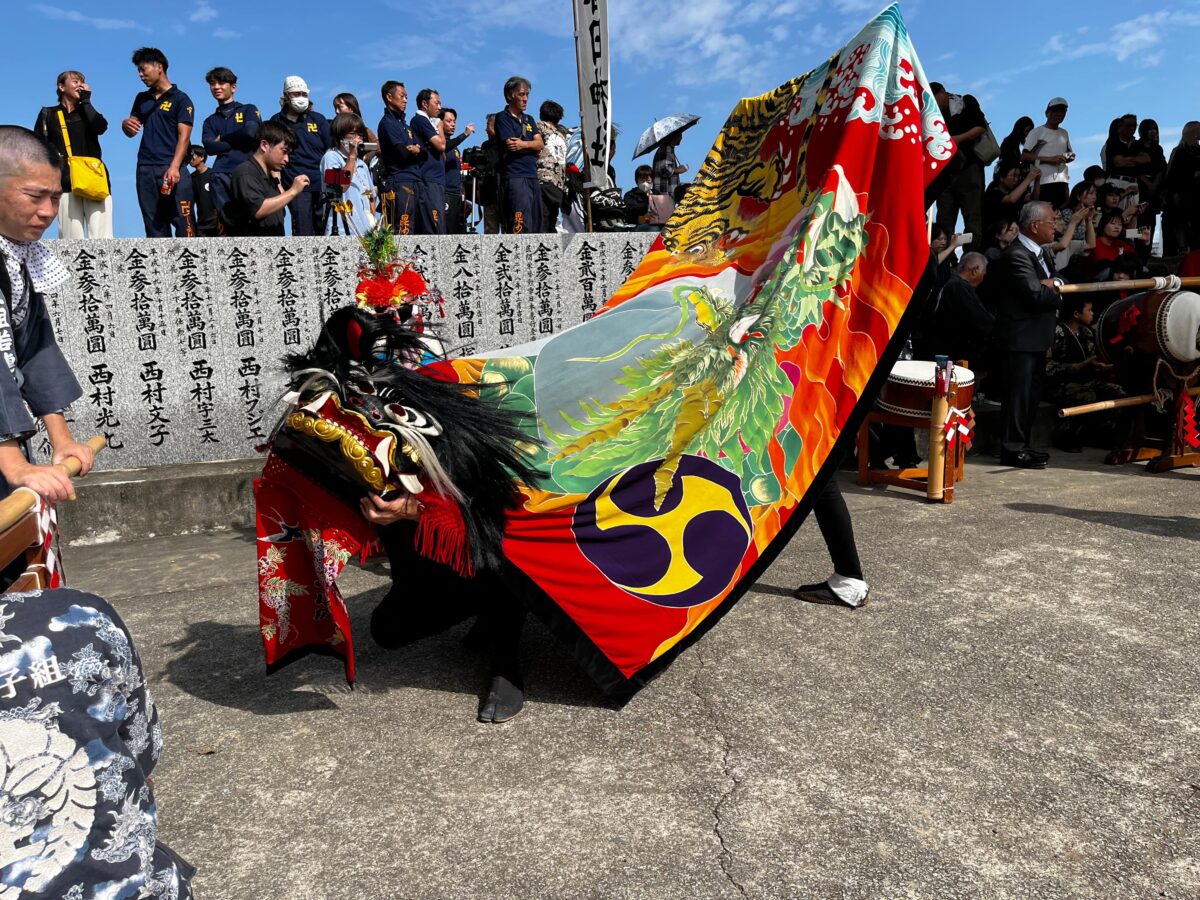 2024年 多度津町山階・春日神社 秋季例大祭 傘揃え 上小原獅子組