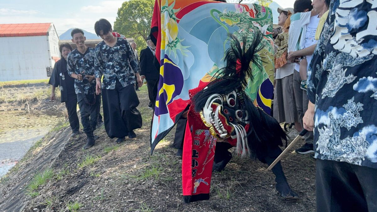 2024年 多度津町山階・春日神社 秋季例大祭 傘揃え 上小原獅子組