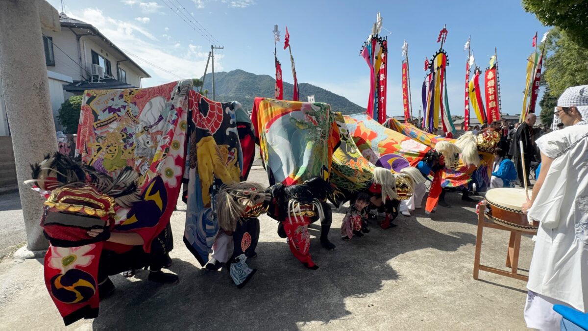 2024年 多度津町山階・春日神社 秋季例大祭 傘揃え 舞くらべ