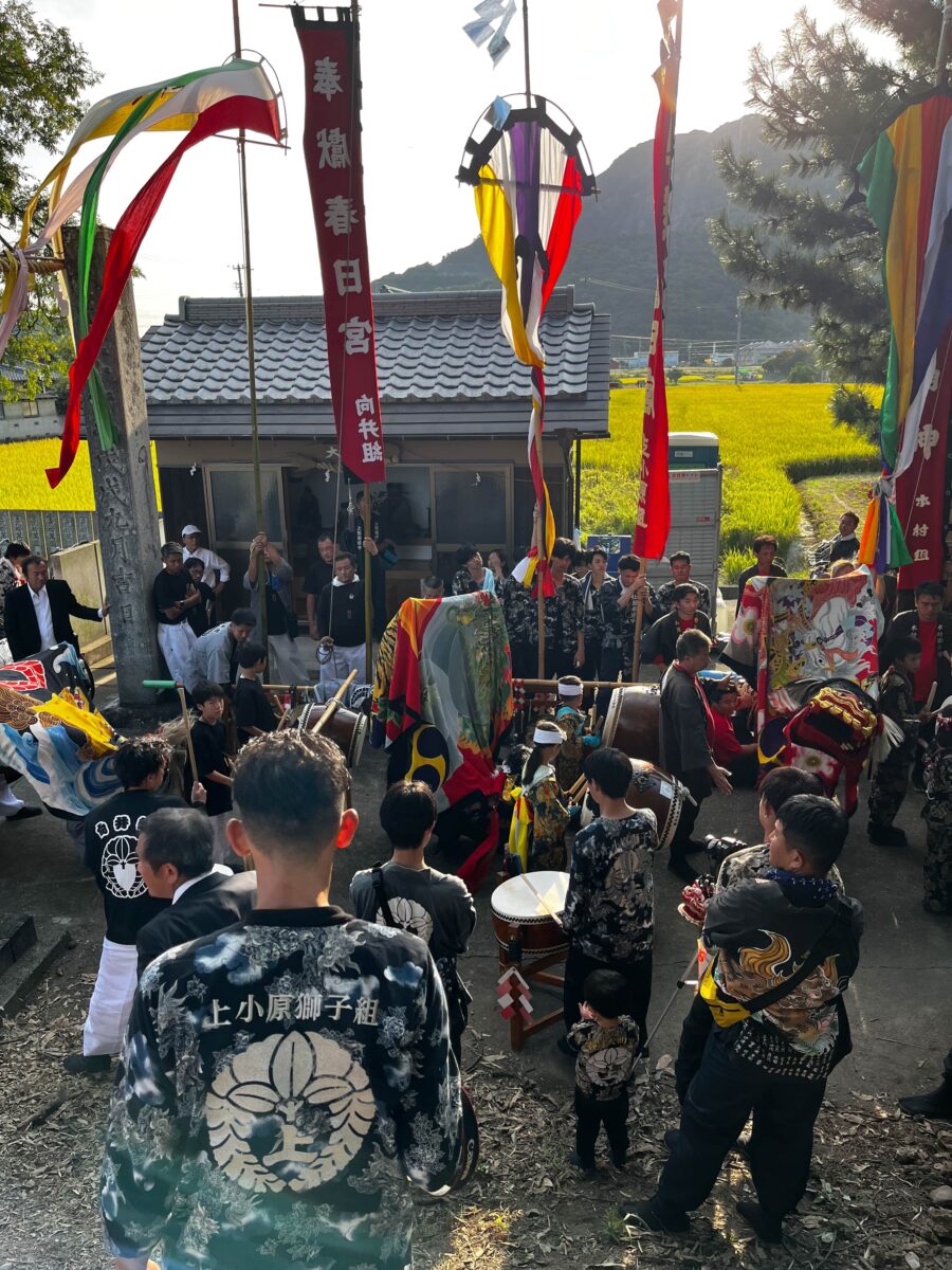 2024年 多度津町山階・春日神社 秋季例大祭 舞い込み 上小原獅子組