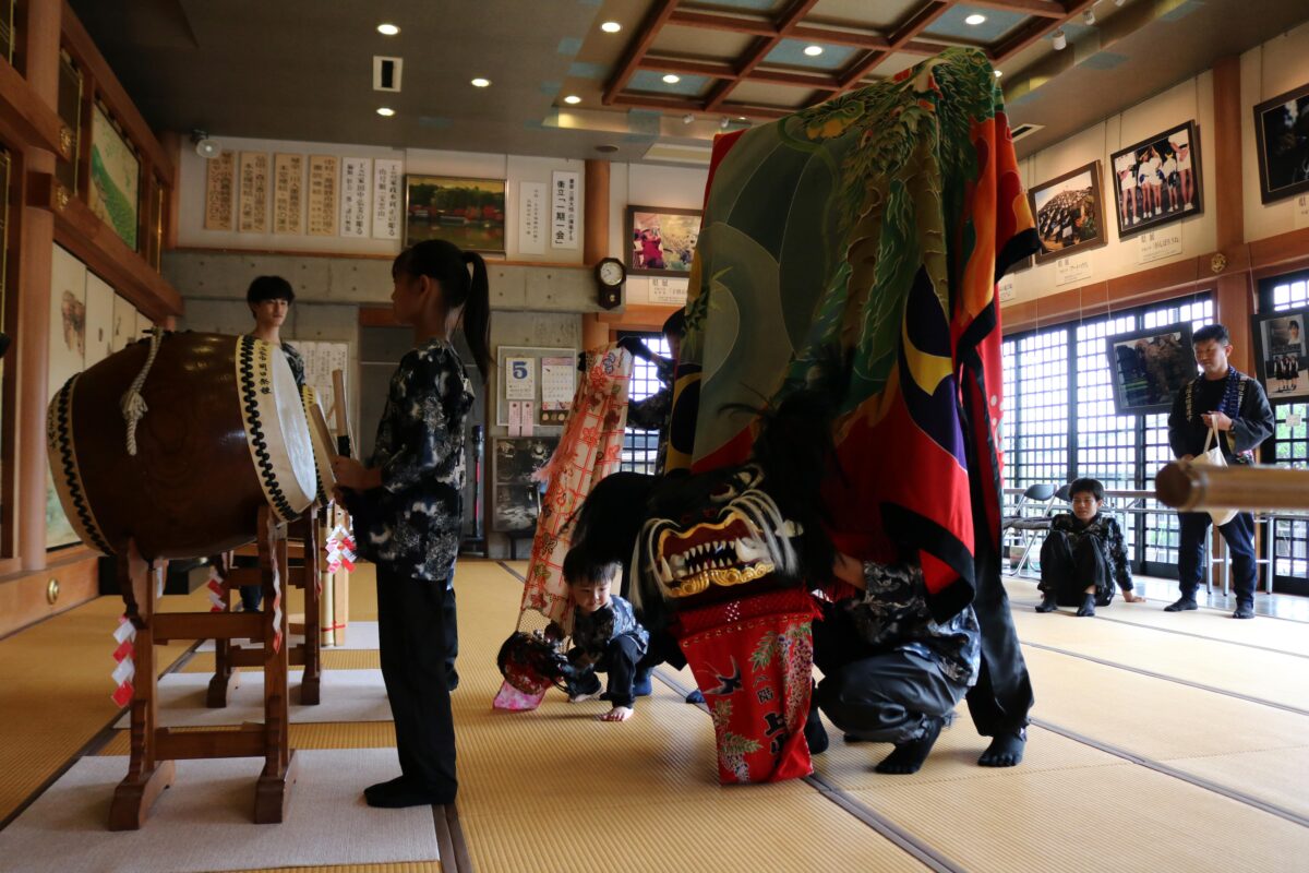 2024年 円通寺 秋祭り ヘンド獅子 上小原獅子組