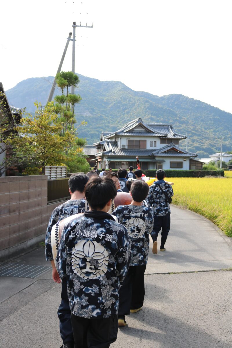 2024年 多度津町山階・春日神社 秋季例大祭 神幸 上小原獅子組