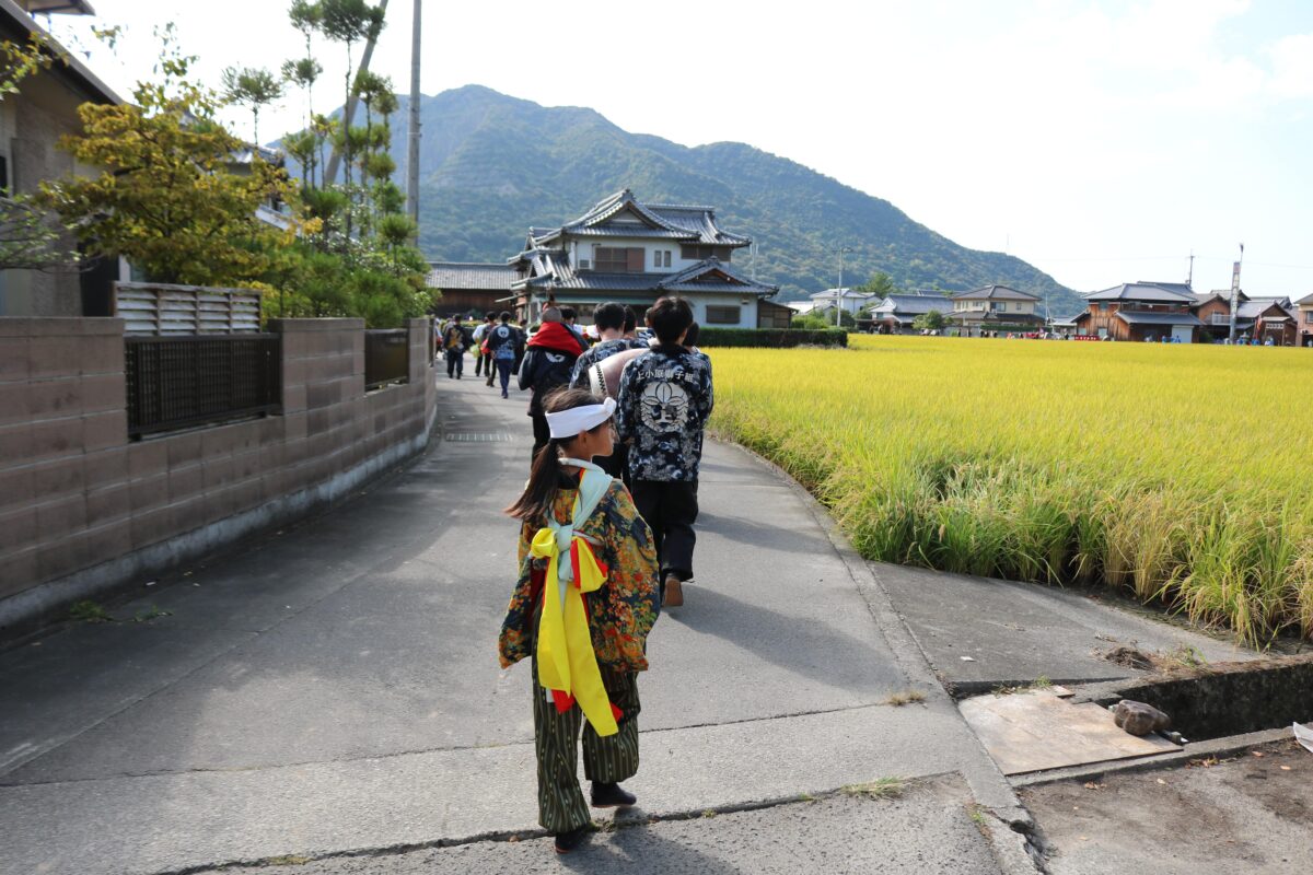 2024年 多度津町山階・春日神社 秋季例大祭 神幸 上小原獅子組