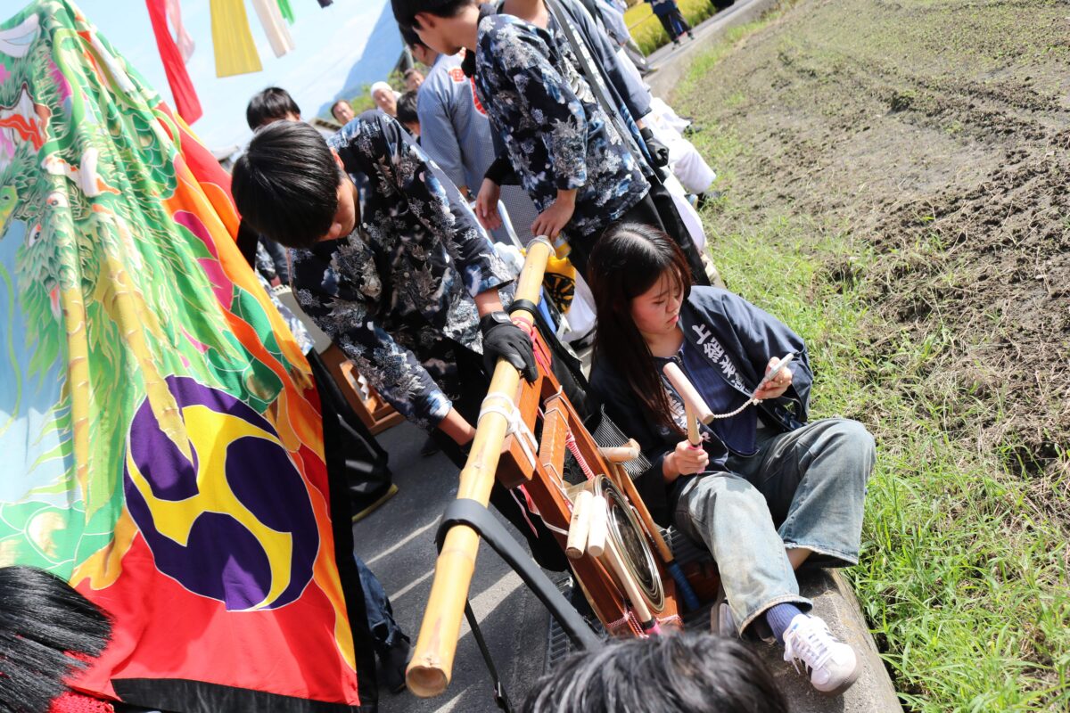 2024年 多度津町山階・春日神社 秋季例大祭 神輿休 上小原獅子組