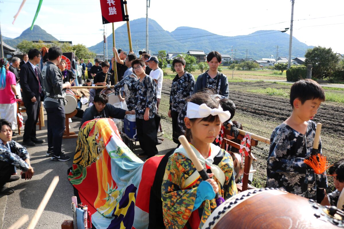 2024年 多度津町山階・春日神社 秋季例大祭 神輿休 上小原獅子組