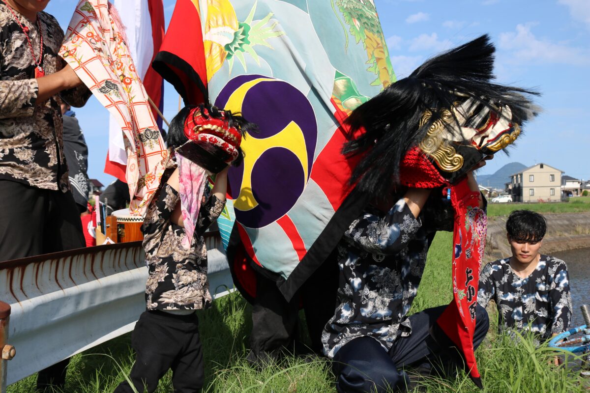 2024年 多度津町山階・藤波池 秋季例大祭 池まわり 上小原獅子組
