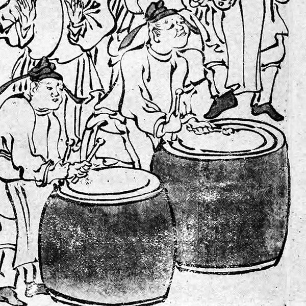 信西古楽図 太鼓(日本古典全集)