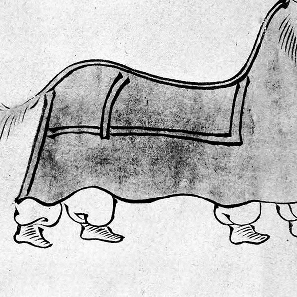 信西古楽図 獅子舞 油単(日本古典全集)