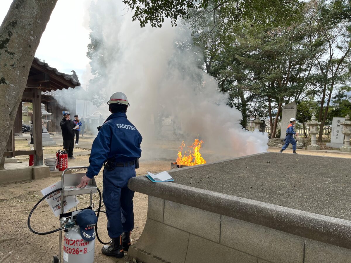 2024年1月28日 多度津町山階・春日神社 消防訓練
