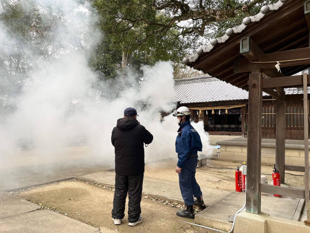 2024年1月28日 多度津町山階・春日神社 消防訓練
