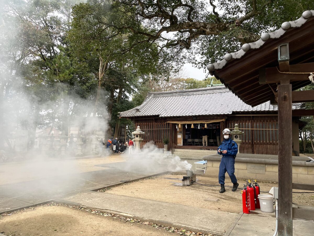 2024年1月28日 多度津町山階・春日神社 消防訓練