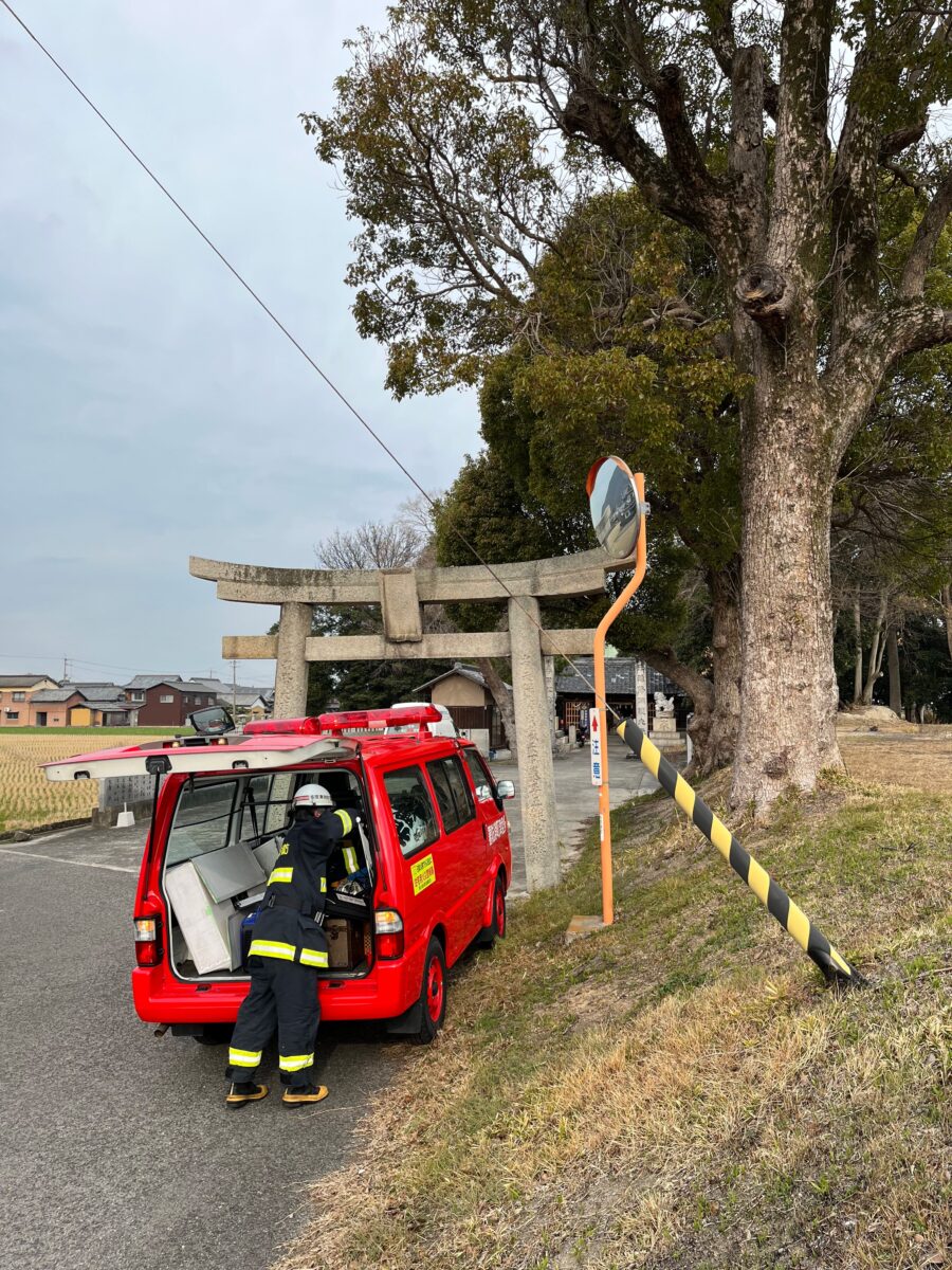 2024年1月28日 多度津町山階・春日神社 消防訓練
