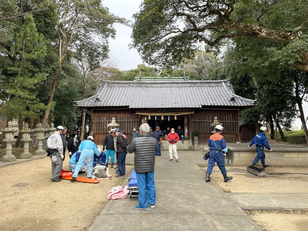 2024年1月28日 多度津町山階・春日神社 消防訓練