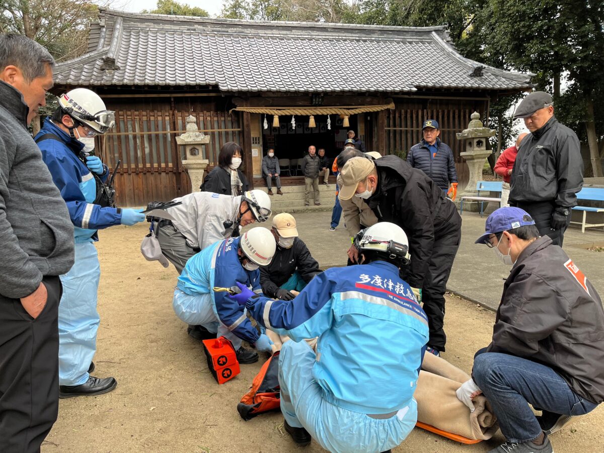 2024年1月28日 多度津町山階・春日神社 消防訓練