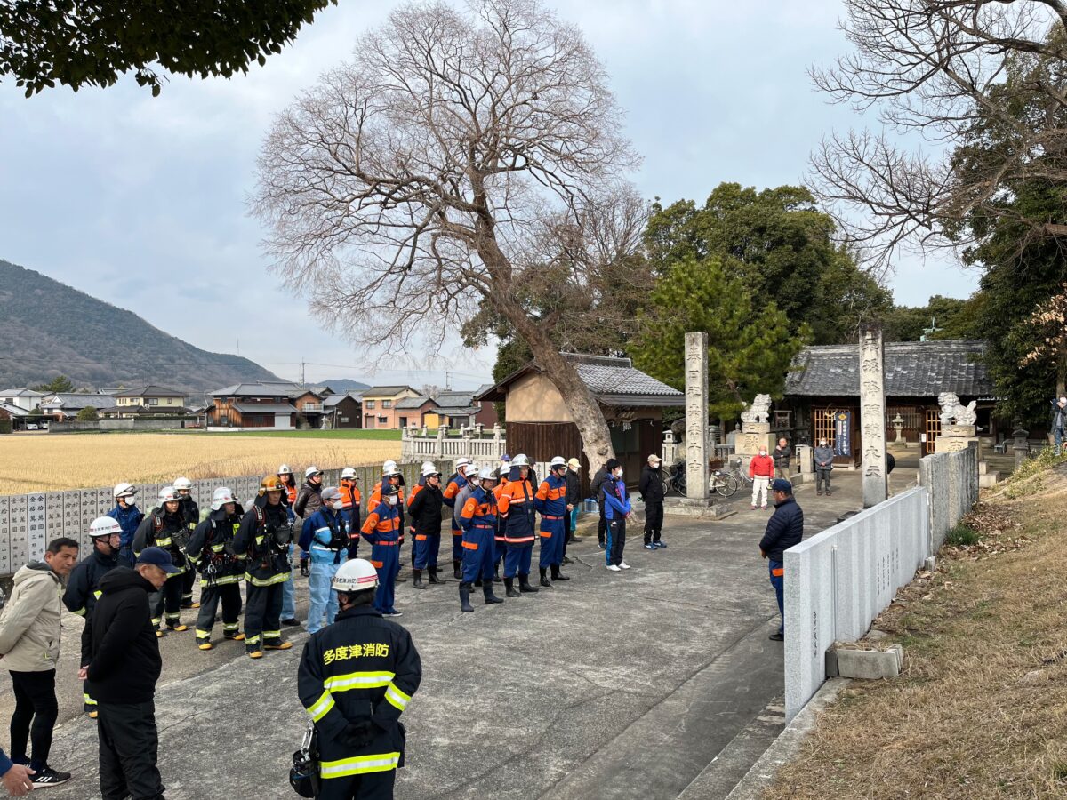 2024年1月28日 多度津町山階・春日神社 消防訓練