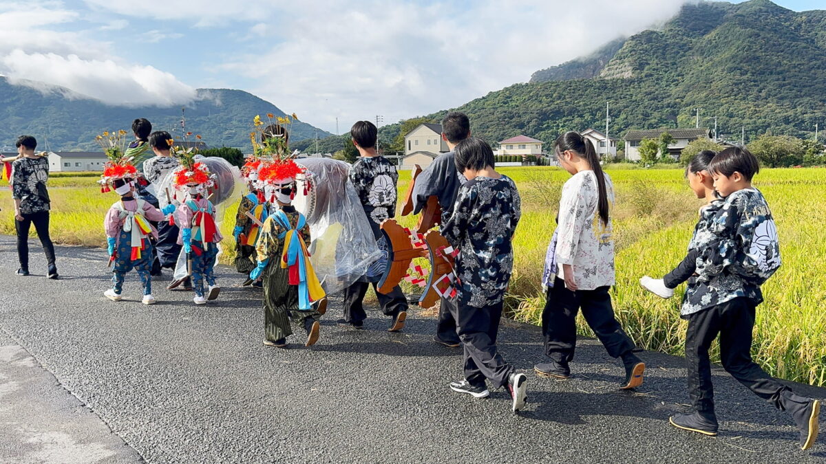 2025年 多度津町山階 秋季例大祭 参拝 上小原獅子組