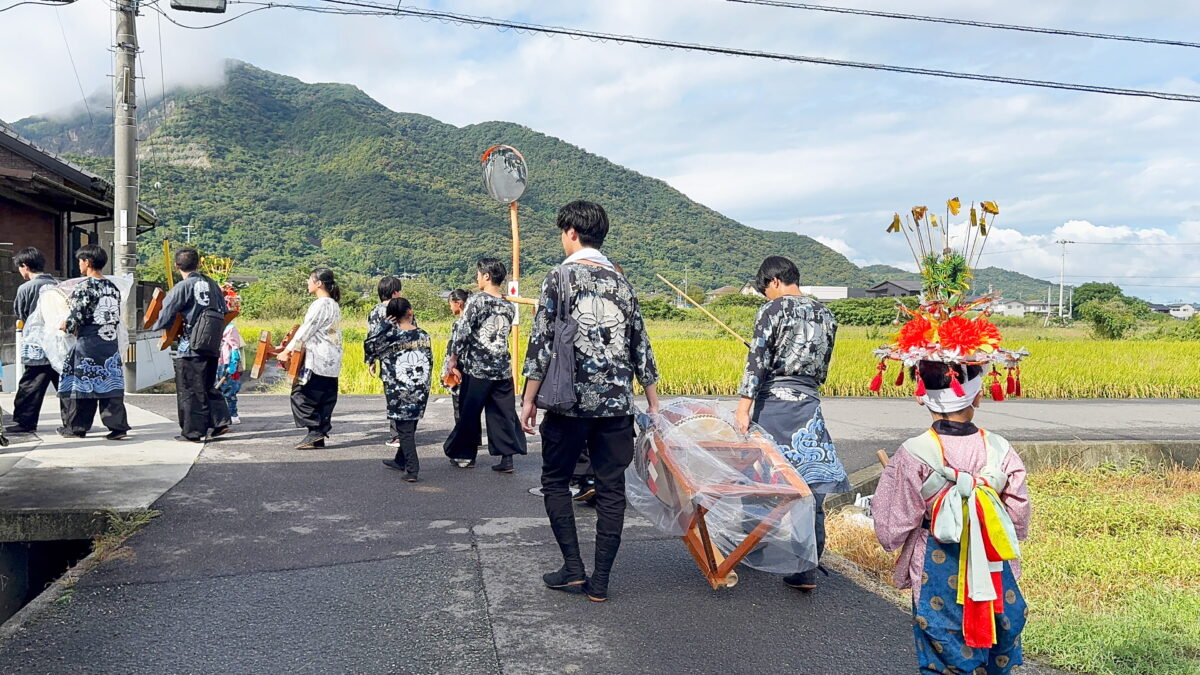 2025年 多度津町山階 秋季例大祭 参拝 上小原獅子組