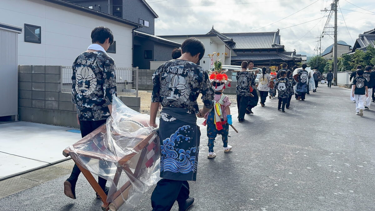 2025年 多度津町山階 秋季例大祭 参拝 上小原獅子組