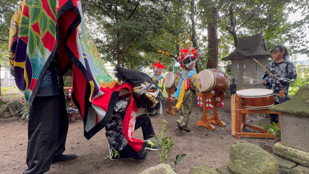 2025年 多度津町山階・春日神社 秋季例大祭 龍王宮 上小原獅子組