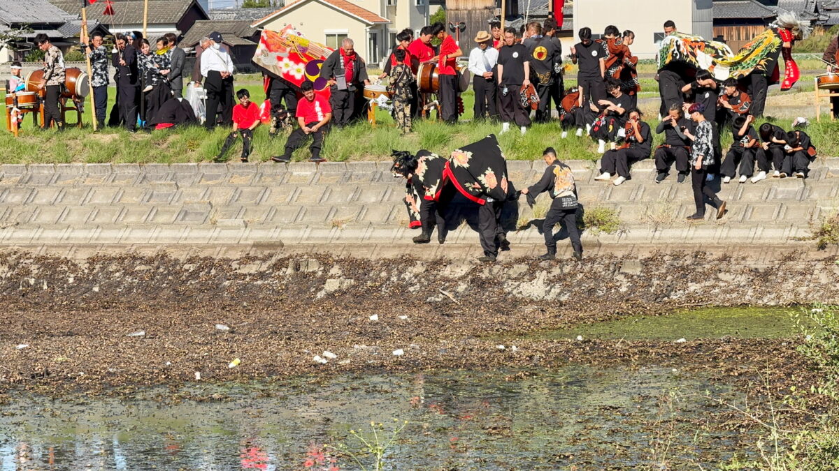 2025年 多度津町山階・藤波池 秋季例大祭 池まわり 上小原獅子組