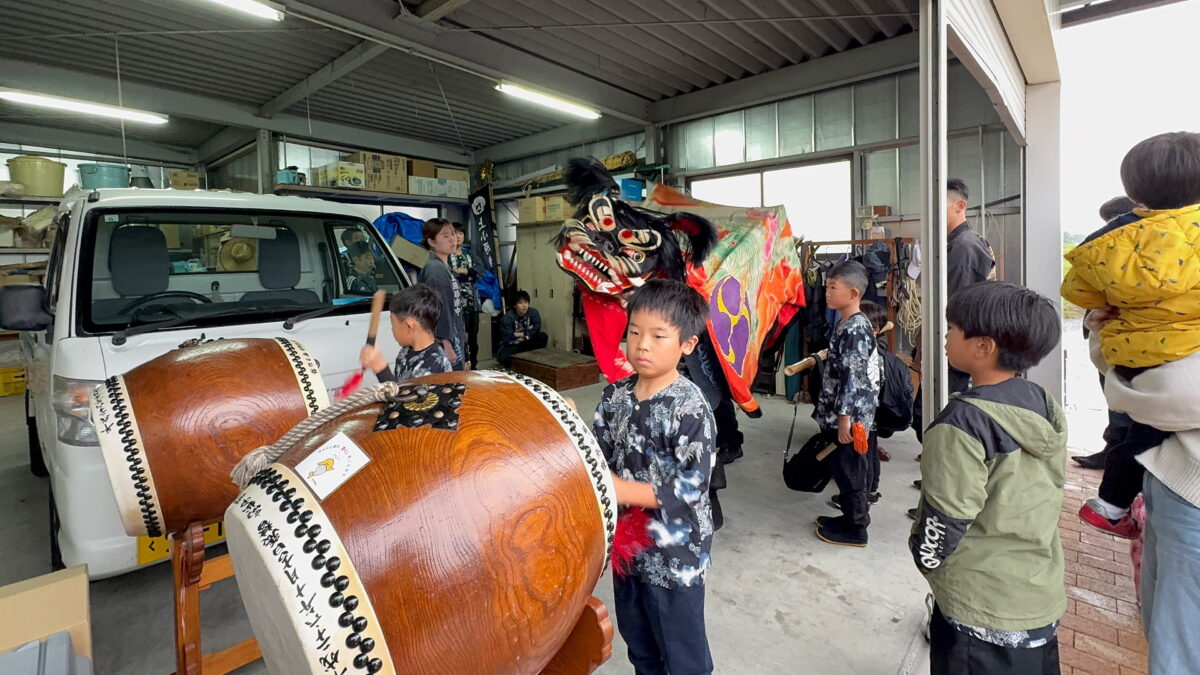 2025年 第41回四箇地区文化祭 道具出し 上小原獅子組