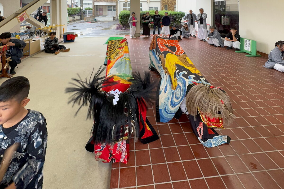 2025年 第41回四箇地区文化祭 演舞2回目 上小原獅子組 向井獅子組