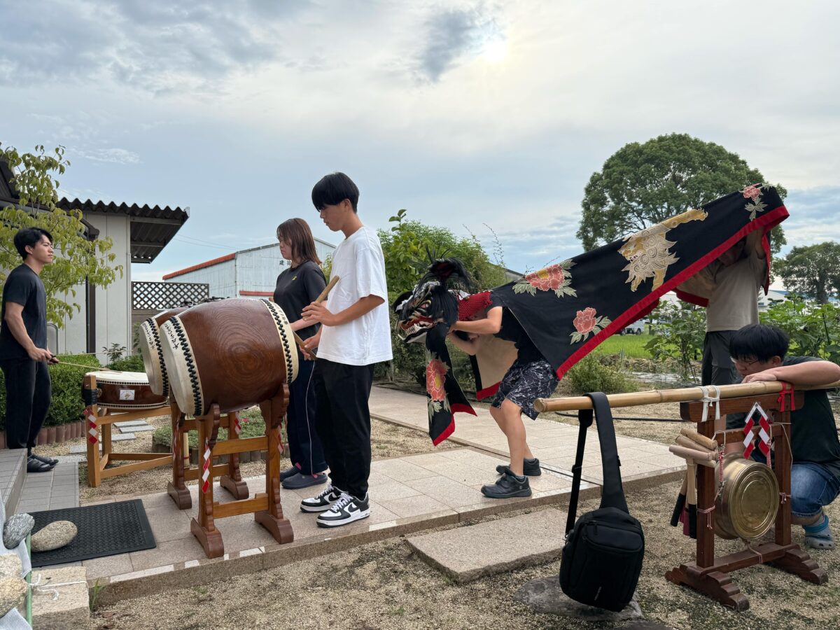2025年 多度津町山階 秋祭り 道具出し 上小原獅子組