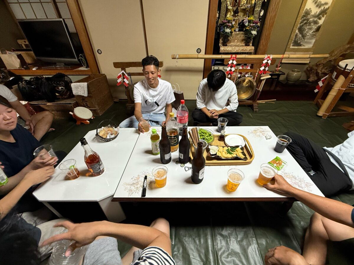 2025年 多度津町山階・当屋 夜ナラシ 上小原獅子組