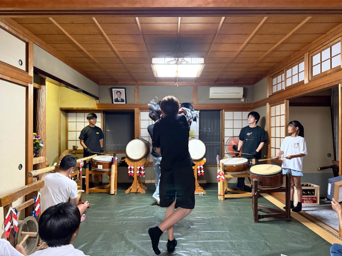 2025年 多度津町山階・当屋 夜ナラシ 上小原獅子組