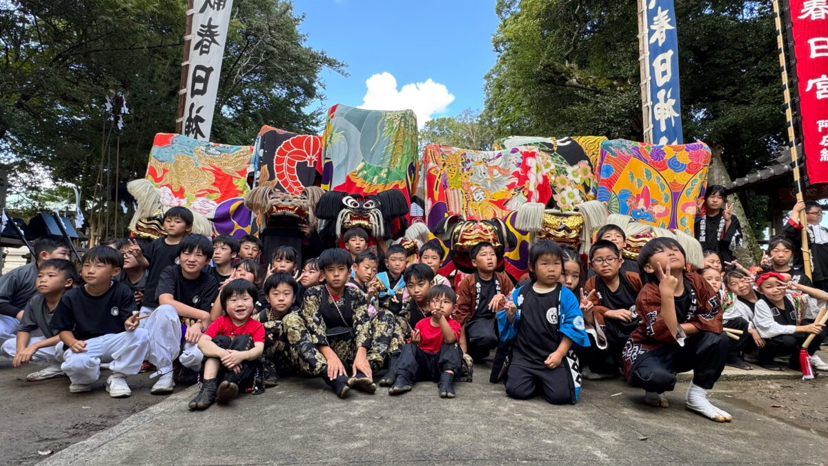 2025年 多度津町山階・春日神社 秋季例大祭 記念 山階獅子組