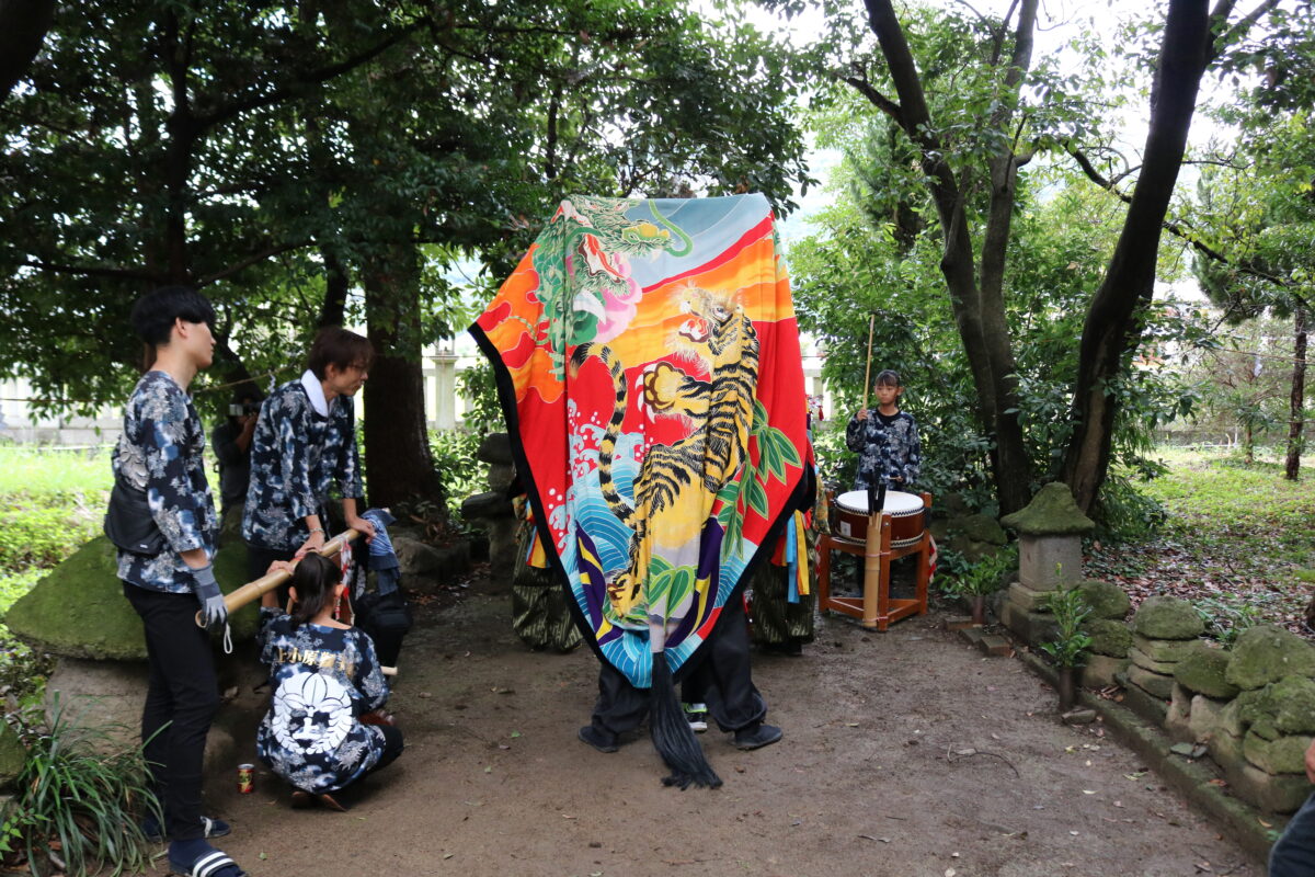 2025年 多度津町山階・春日神社 秋季例大祭 龍王宮 上小原獅子組