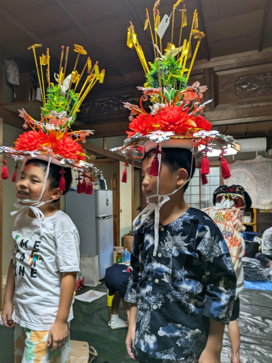 2025年 多度津町山階・当屋 夜ナラシ 上小原獅子組