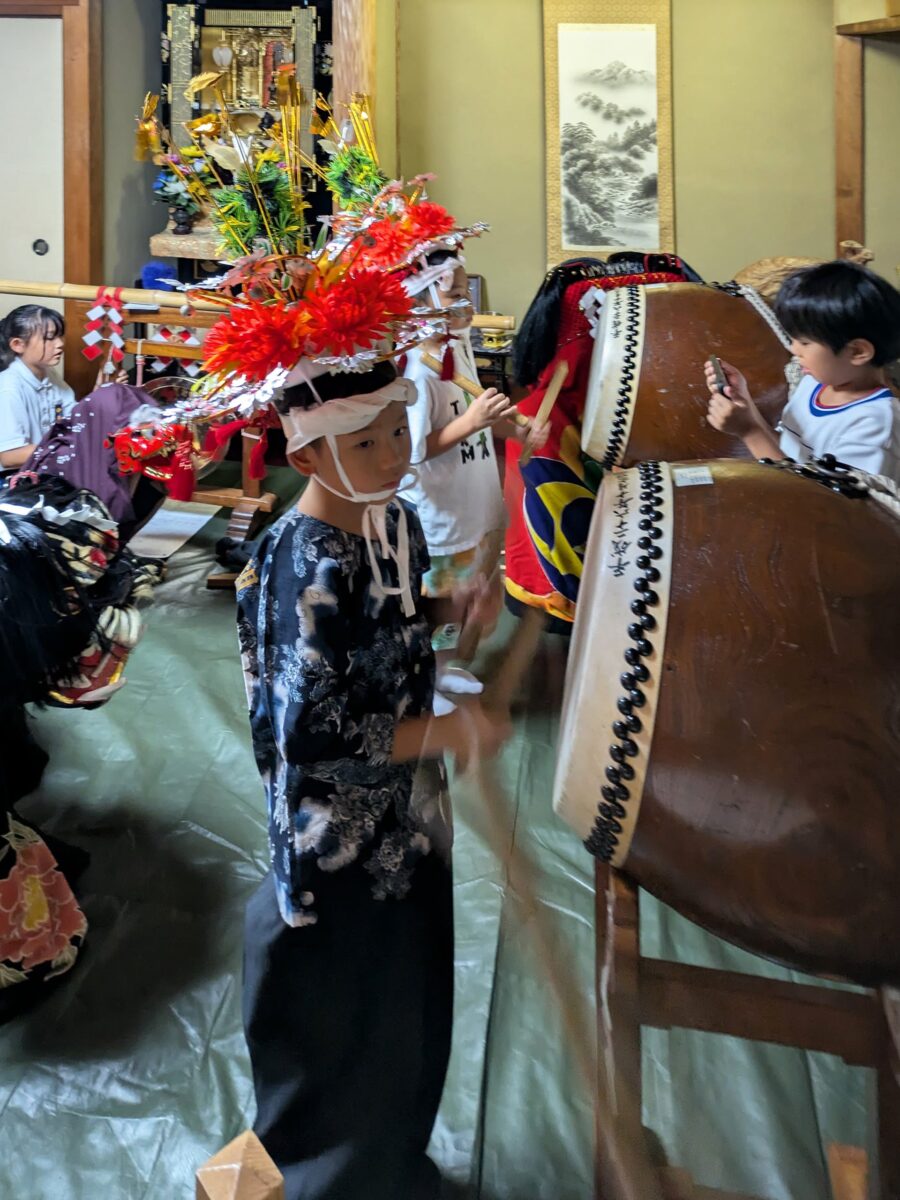 2025年 多度津町山階・当屋 夜ナラシ 上小原獅子組