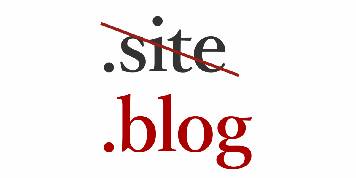 .site → .blog