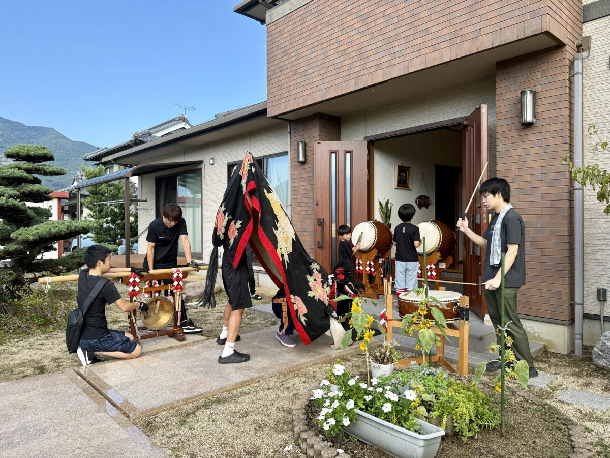 2026年 多度津町山階 秋祭り 道具出し 上小原獅子組