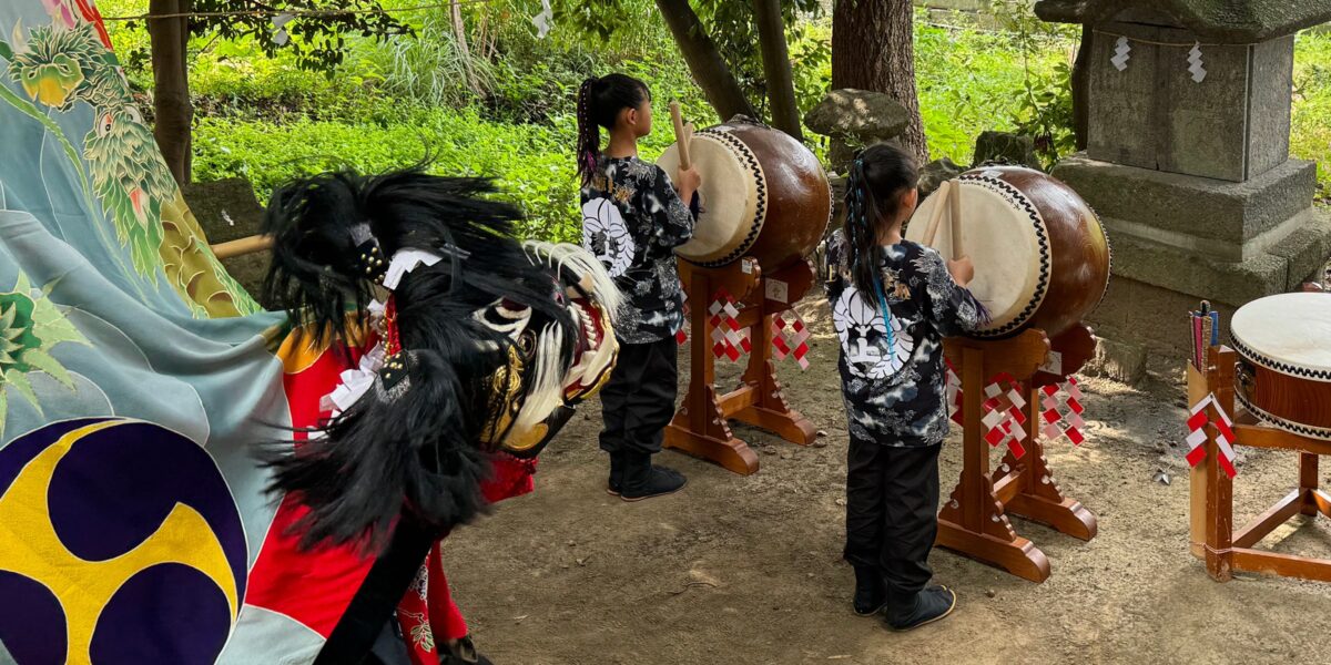 多度津町山階・春日神社 秋季例大祭 龍王宮 上小原獅子組