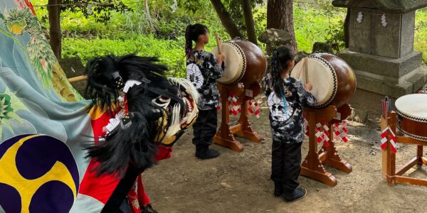 多度津町山階・春日神社 秋季例大祭 龍王宮 上小原獅子組